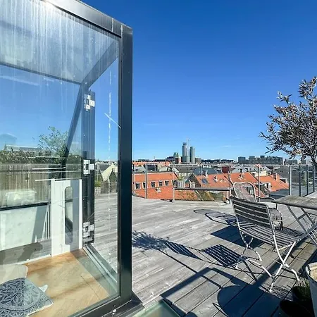 Central Penthouse With Panoramic Private Terrace Appartamento Copenaghen